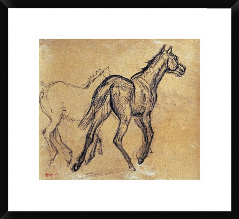 "Horses" Framed Digital Print by Edgar Degas, 24x22"