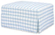 Crawford Gliding Ottoman, Blue Gingham