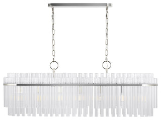Beckett Linear Chandelier, Polished Nickel