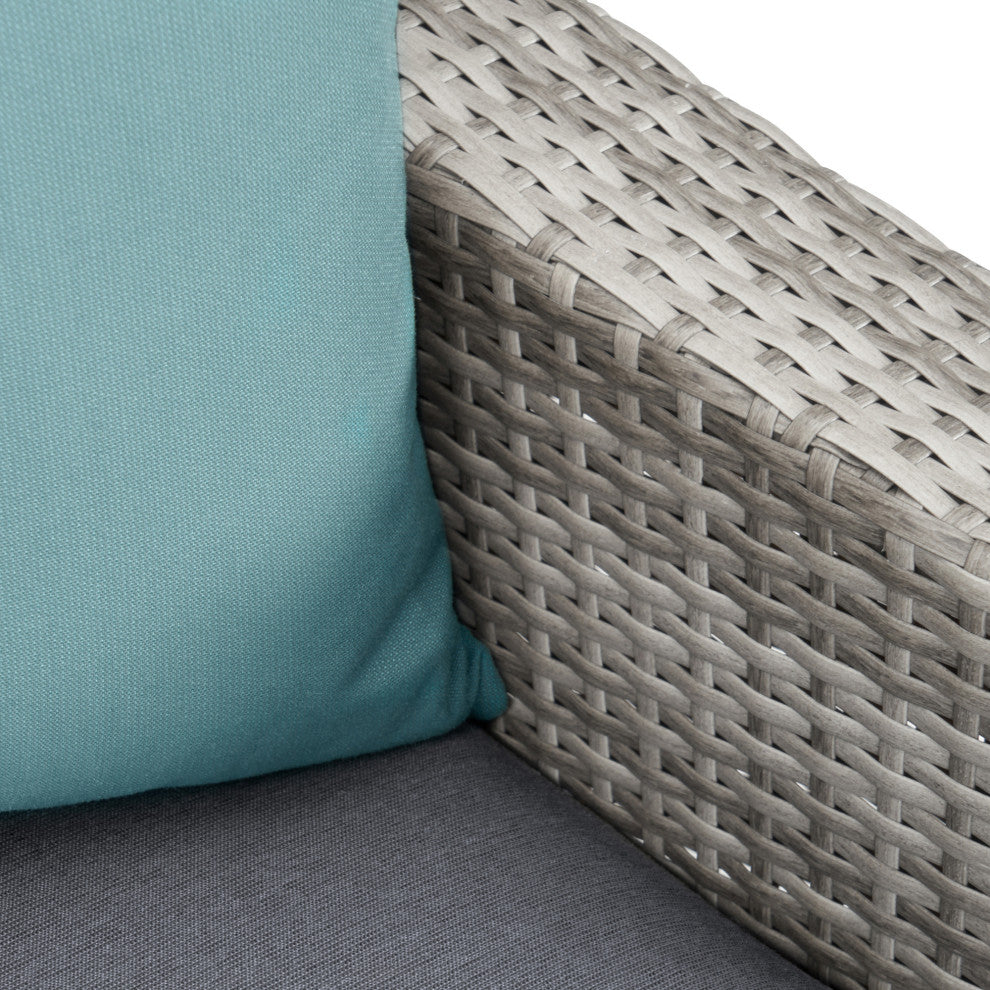 Cannes 8 Piece Sunbrella Outdoor Patio Sofa and Club Chair Set, Gray