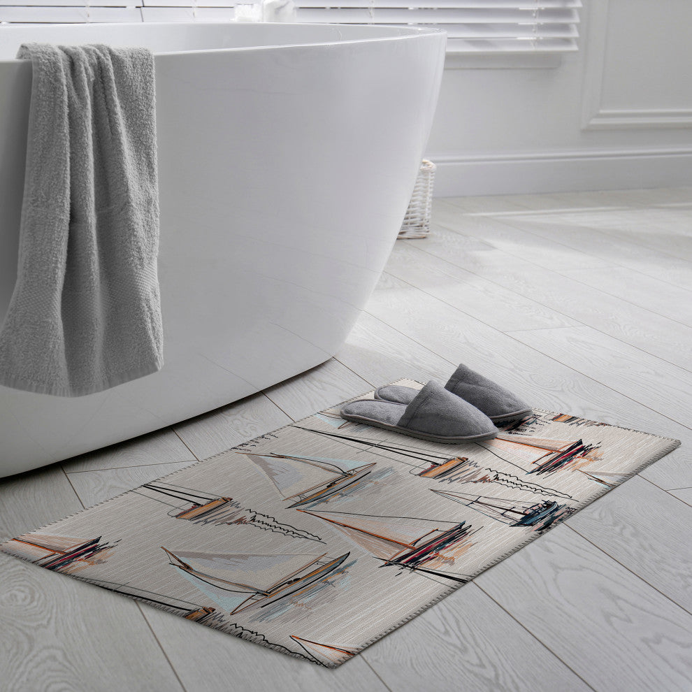 Indoor/Outdoor Harbor HA8 Ivory Machine Washable 1'8" x 2'6" Rug