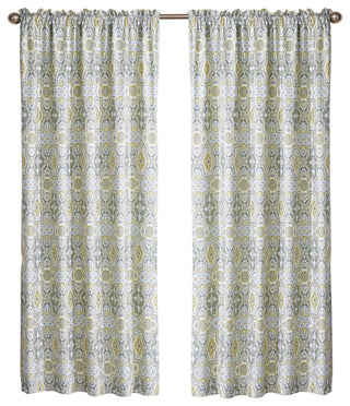 Printed Microfiber 2 Piece Curtain Set, Lanza, 60" X 84"