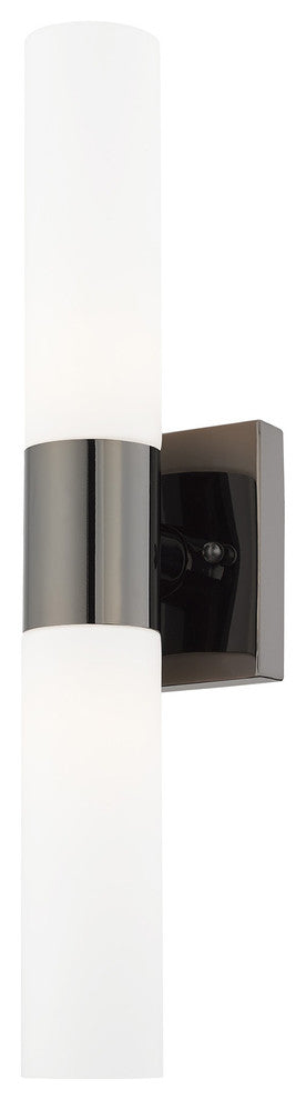Livex Lighting Aero 2-Light ADA Bath Vanity Wall Light, Black Chrome