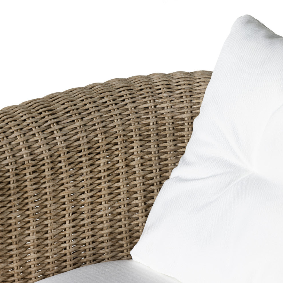 Tucson Woven Outdoor Chair-Vintage White