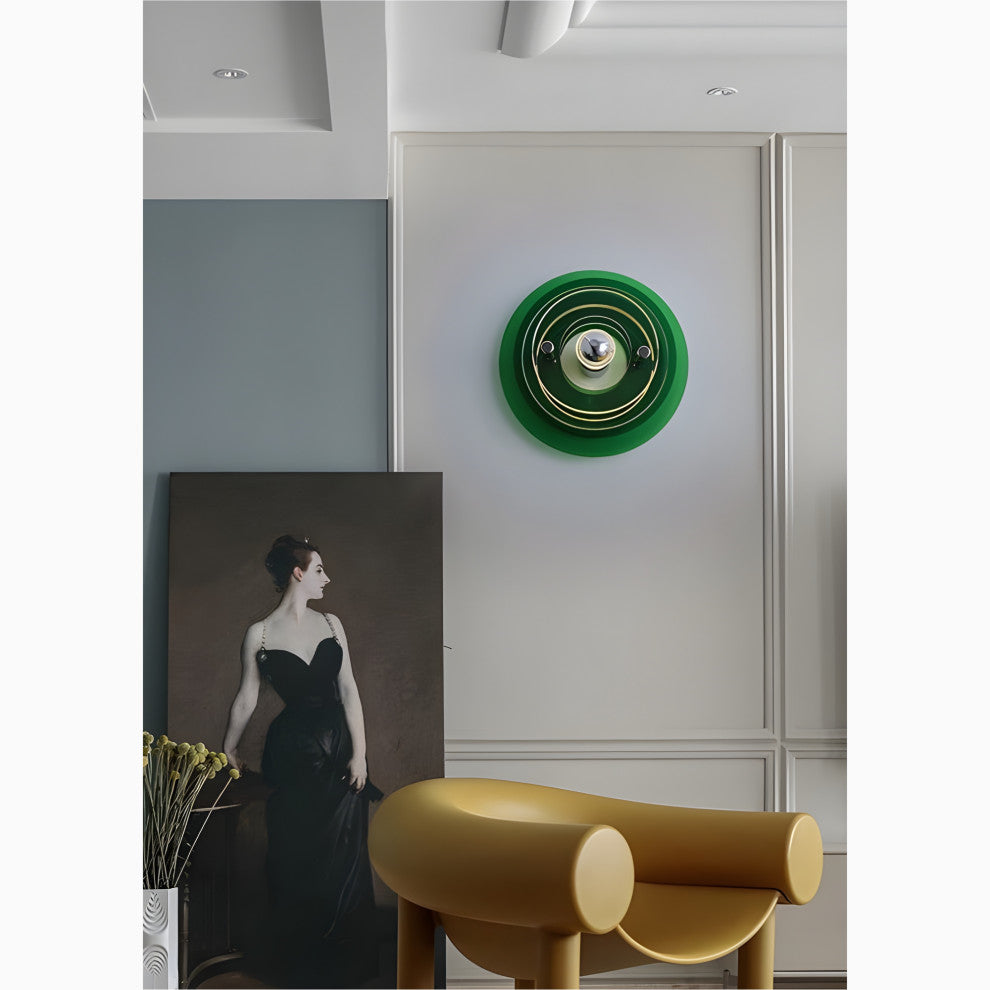 Modern LED Wall Lamp in Futuristic Style for Living Room, Bedroom, Green
