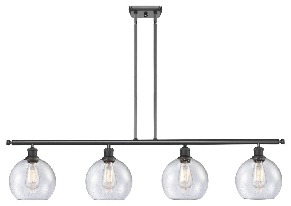 Innovations Lighting 516-4I-BK-G124-8-LED Athens 4 Light 48" Island Light
