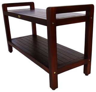 Classic Teak Shower Bench With LiftAid Arms, 35"x18"