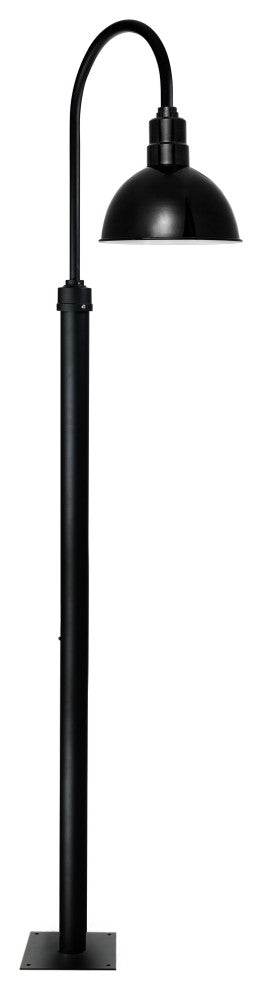 Cocoweb 12" Blackspot LED Street Light in Black With Black 8' Tall Post