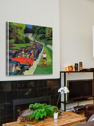 "Speeder on the Median" Print on Canvas by Richard Sargent