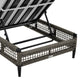 Alegria Outdoor Adjustable Chaise Lounge Chair in Aluminum with Gray Rope