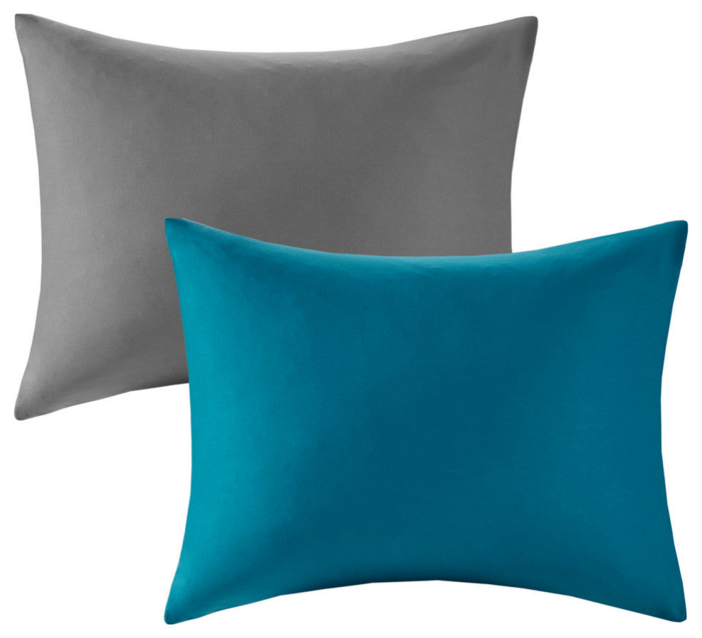 Intelligent Design Microfiber Solid Comforter Mini Set, Full/Queen