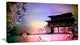"Rural" Landscape With Flowers" Landscape Painting Canvas Print, 32"x16"