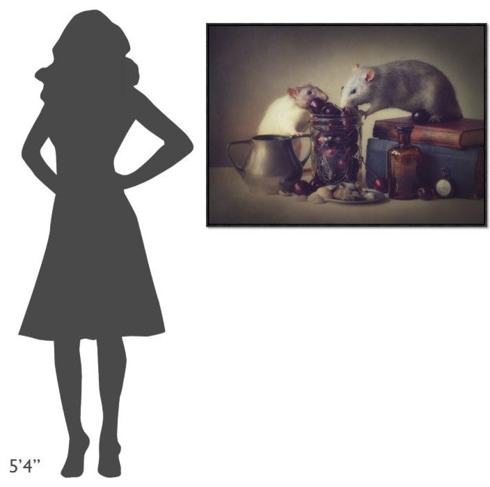 "Snoozy And Jimmy" Framed Canvas Giclee by Ellen Van Deelen, 41x31"