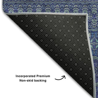 Premium Machine Washable Mayfield AMF527 Navy 8' x 10' Rug