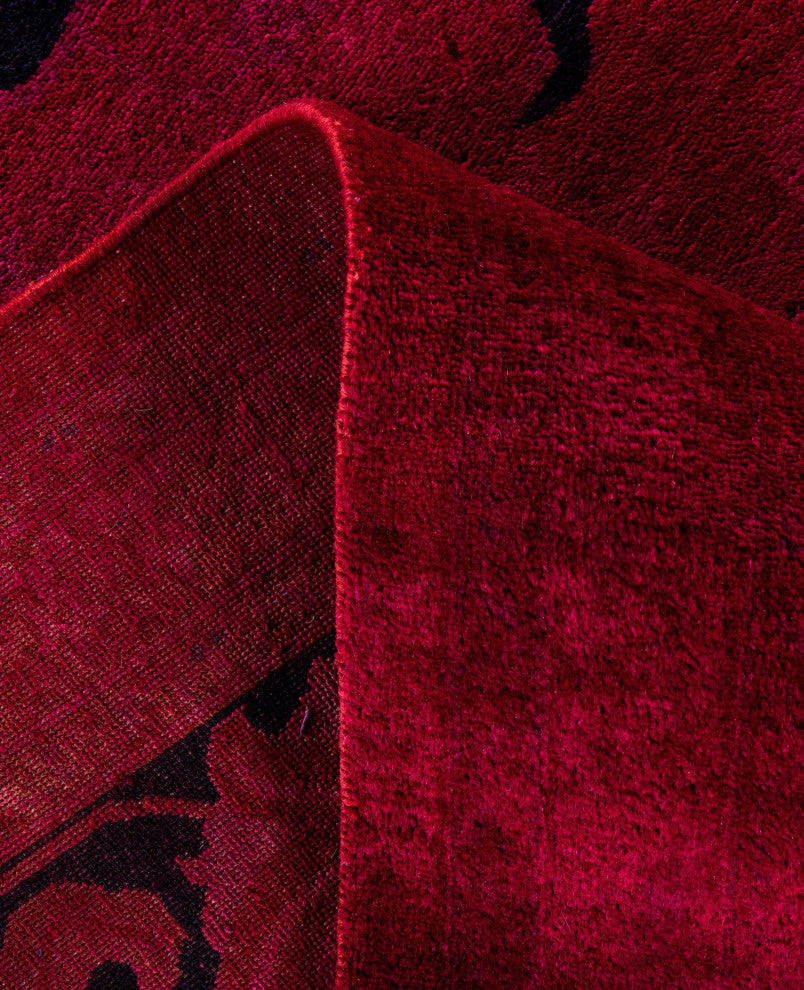 Overdyed One-of-a-Kind Hand-Knotted Area Rug Red, 10' 0" x 13' 8"