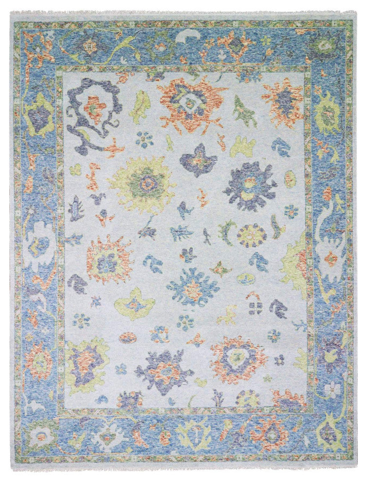 Oushak Soft Oversize Wool Hand Knotted Natural DyesOriental Rug 12'x15'3"