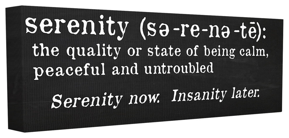 Black and White Serenity Definition Canvas, 10"x1.5"x24"