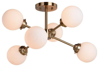 Orbit 25-in. Semi Flush Ceiling Light Muted Brass