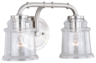 Vaxcel Toledo 2-Light Vanity, Satin Nickel