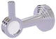 Pacific Beach Robe Hook with Dotted Accents, Polished Chrome