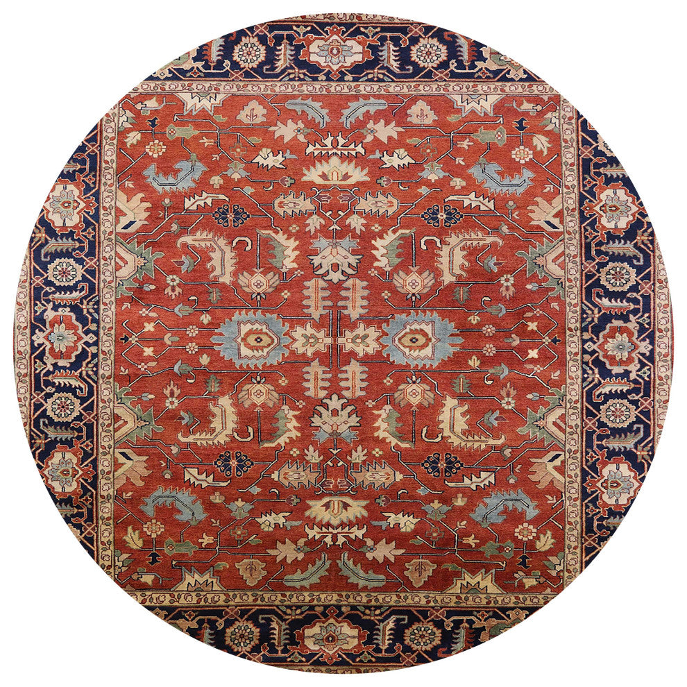 Ahgly Company Indoor Round Mid-Century Modern Area Rugs, 3' Round