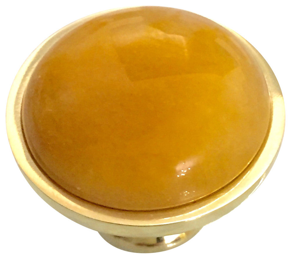 Honey Crystal Stone Knob