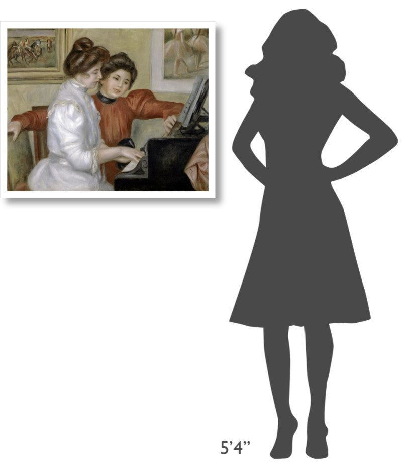 "Yvonne and Christine Lerolle at the Piano, 1897-1898" Paper Art, 32"x26"
