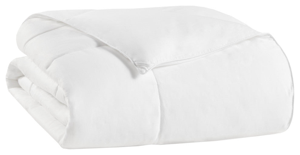 Sleep Philosophy Sateen Double Insertion Comforter, White, Twin