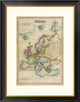 "Europe, 1820" Framed Digital Print by John Melish, 25x32"