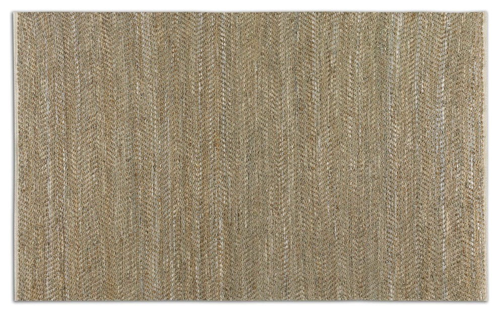Hand Woven Recycled Leather and Hemp Area Rug 5x8 Beige Brown Leather Hemp