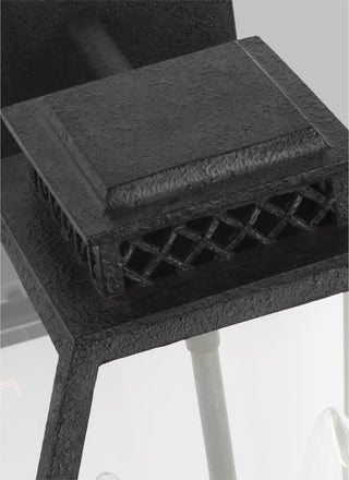 Falmouth Small Outdoor Wall Lantern, Dark Weathered Zinc