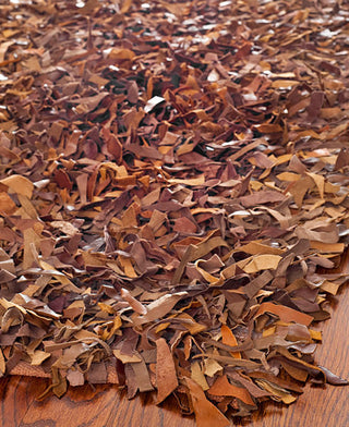 Safavieh Leather Shag Lsg511B Saddle Area Rug