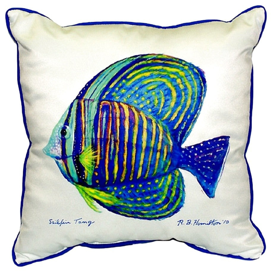 Sailfin Tang Small Indoor/Outdoor Pillow 12x12 - Set of Two