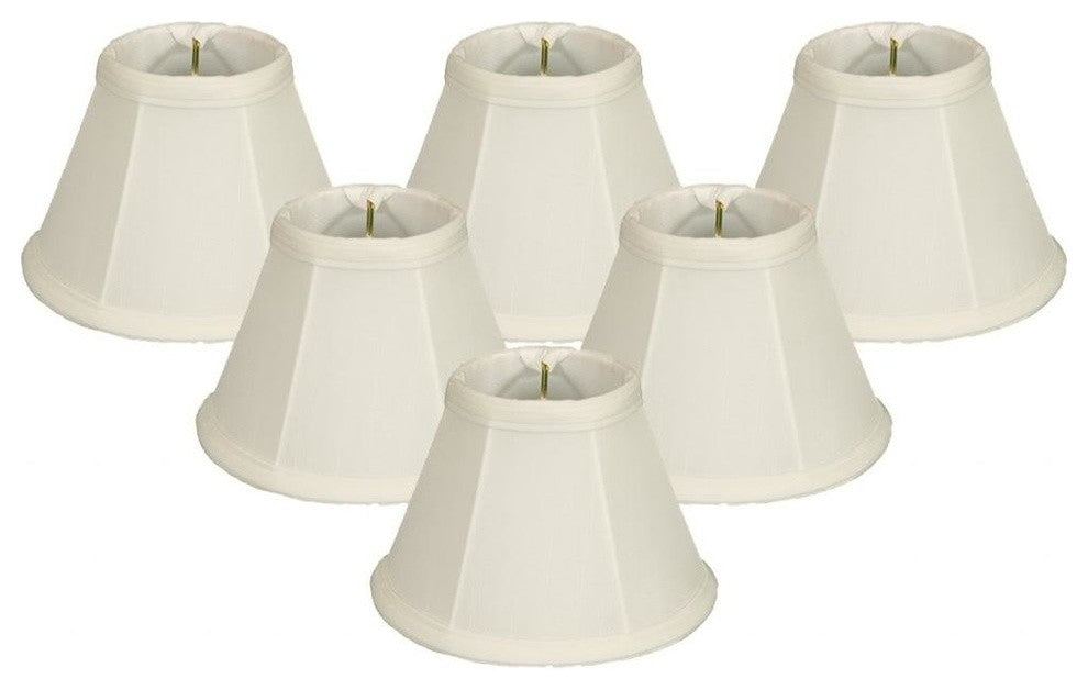 6" Deep Empire Chandelier Lampshade, Black, White, 6 Pack