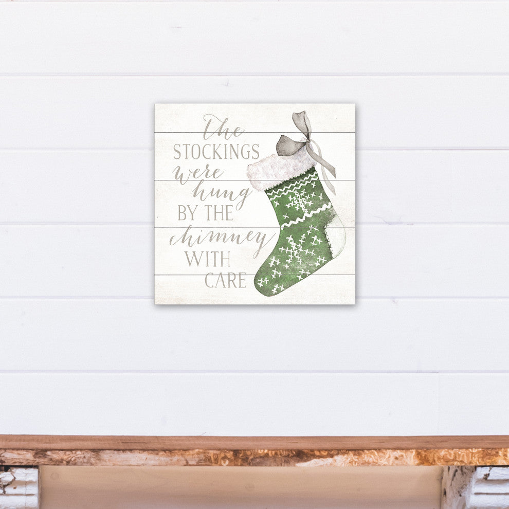 The Stockings Were Hung 16x16 Canvas Wall Art