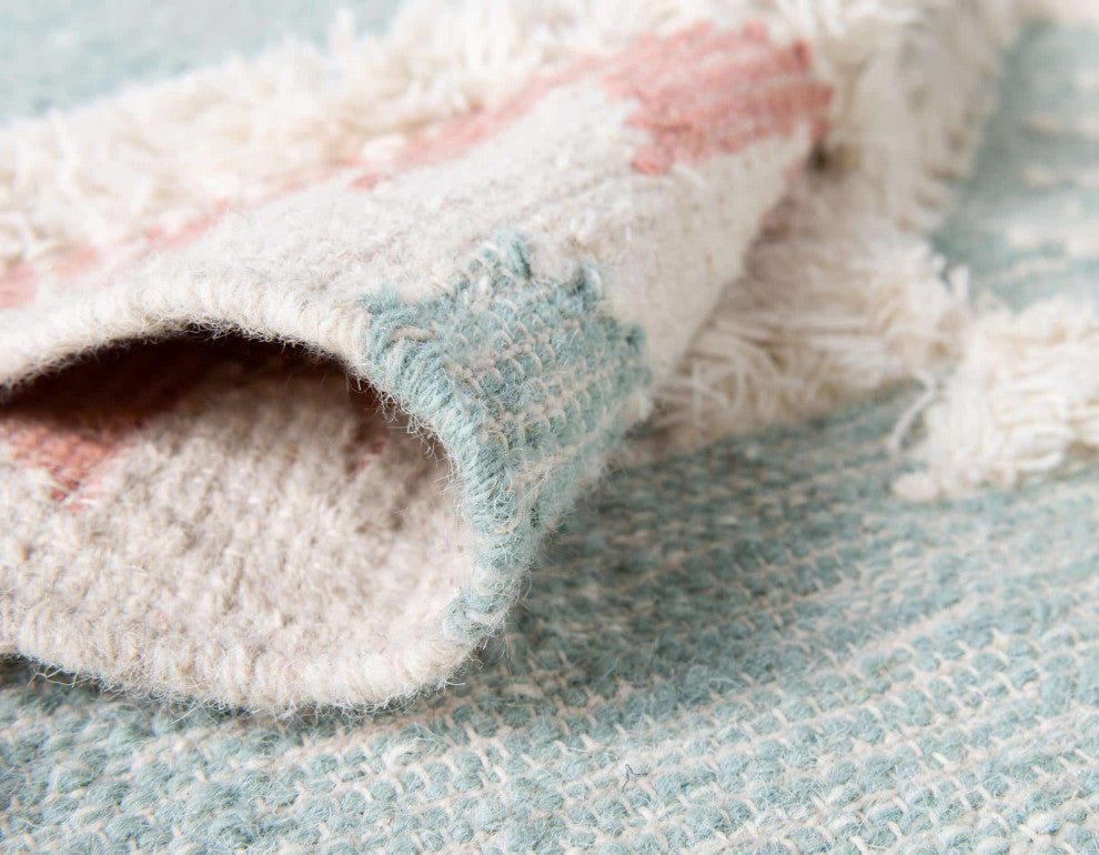 Unique Loom Ivory Mesa Area Rug, Light Blue, 9'x12', Rectangular