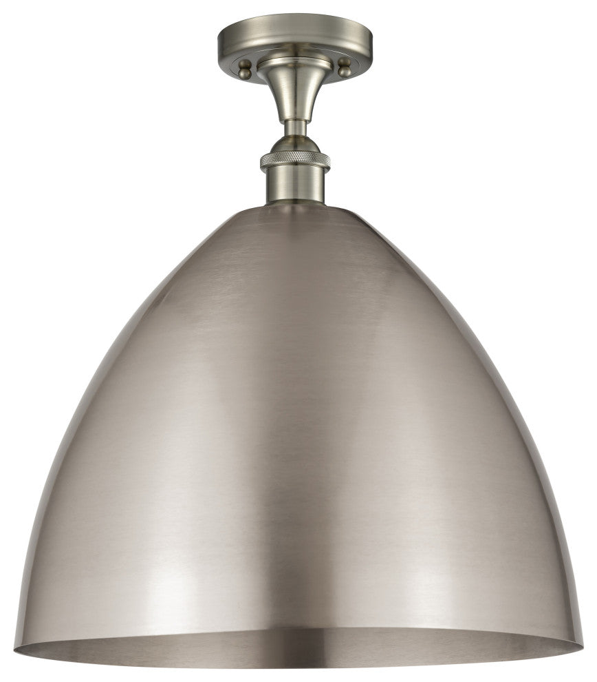 Ballston Dome Semi-Flush Mount, Brushed Satin Nickel, Brushed Satin Nickel