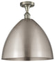 Ballston Dome Semi-Flush Mount, Brushed Satin Nickel, Brushed Satin Nickel