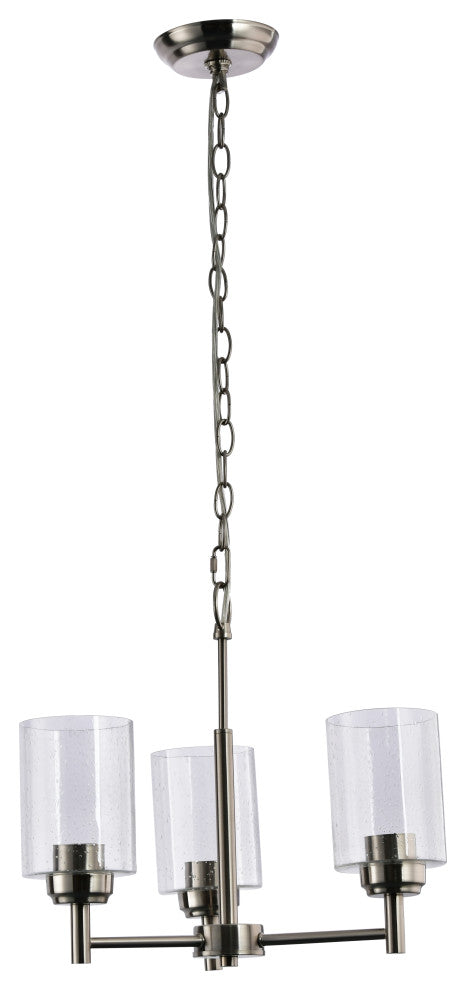 Lazzur Couesnon 3 Light 18" Satin Nickel Chandelier
