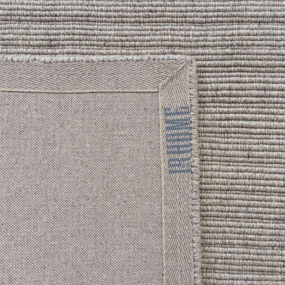 Light Gray Transitional Solid Handwoven New Zealand Wool Indoor Rug, 9' x 12'