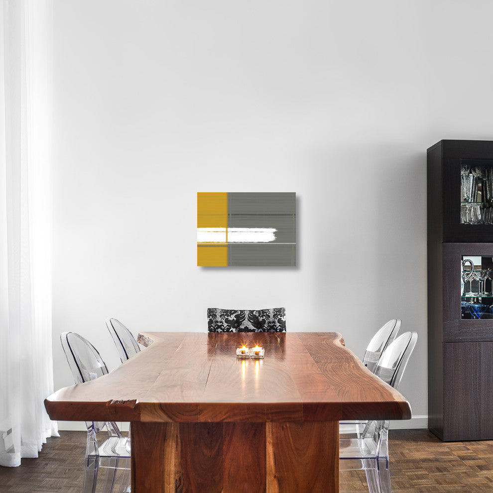 "Grey And Yellow" Fine Art Print