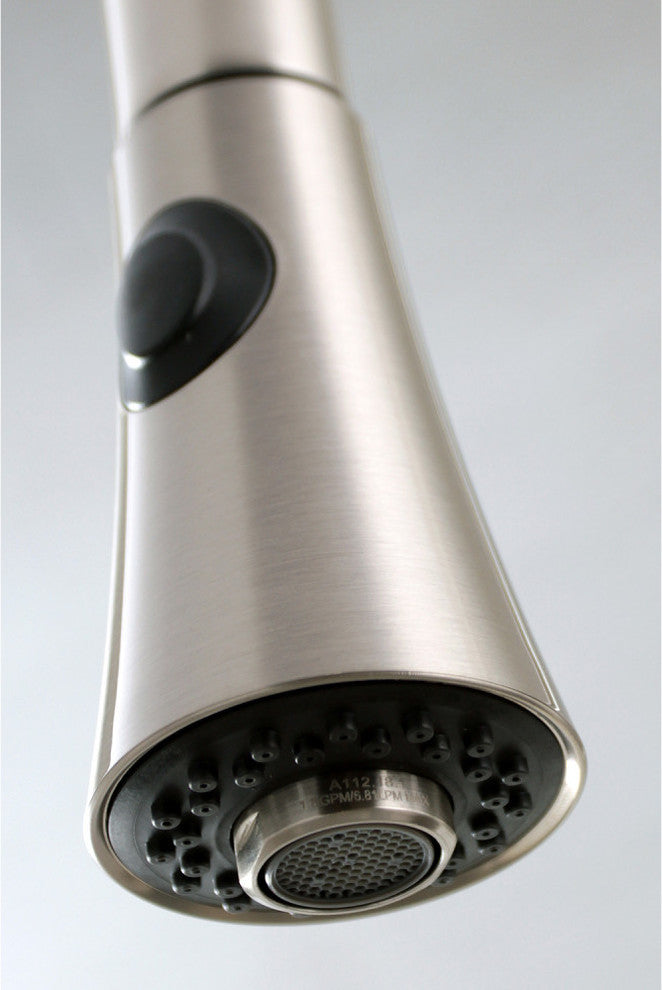 Gourmetier Single-Handle Pull-Down Kitchen Faucet, Brushed Nickel