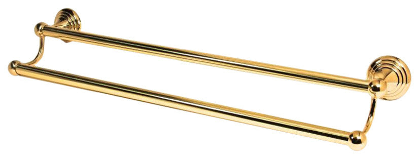 Alno Double Towel Bar in Polished Brass