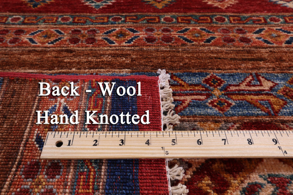 Runner Super Kazak Khorjin Handmade Wool Rug 2' 9" X 9' 9" Q10851