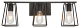 3-Light Rustic Vintage Industrial Hollow Cage Dimmable Vanity Light Wall Light