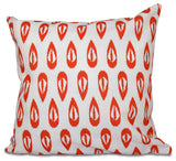 Ikat Tears, Geometric Print Pillow, Orange, 16"x16"