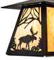 24 Wide Moose at Dawn 2 Light Wall Sconce