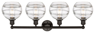Edison-Rochester 4-Light 35" Bath Vanity Light, Oil Rubbed Bronze, Clear