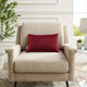 Accent Throw Pillow, Velvet, Red, Modern, Living Lounge Hotel Lobby Hospitality