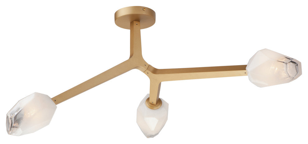 ET2 E32790-93 Blossom 3 Light 27"W LED Semi-Flush Ceiling Fixture - Natural